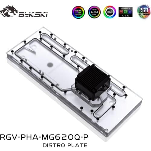 BYKSKI Acrylic Tank use for PHANTEKS MG620Q Computer Case / 3PIN 5V D-RGB / Combo DDC Pump Cool Water Channel Solution