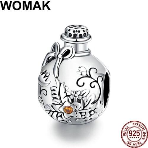 Fit bracelet Wishing Bottle charm retro beads 925 sterling silver woman brand jewelry making sterling silver accessories DIY
