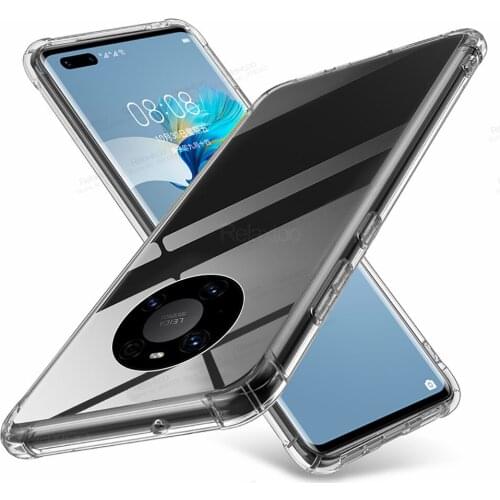 For Huawei Mate 40 Pro Case Transparent Shockproof Soft Silicone Back Cover Huawey Hauwei Mate40 40Pro Plus Phone Coque Fundas