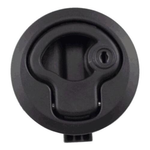 Black Case Cabinet Circular Lock Plastic Marine Circular Handle Floor Pull Type Deck Hatch Door Replacement Lock