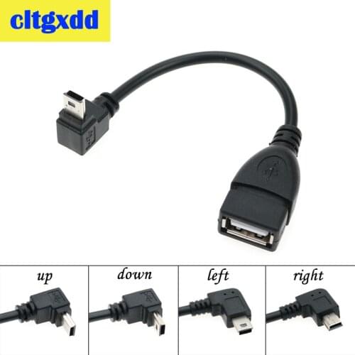 Cltgxdd Mini USB 5P Male to OTG USB Female Car Adapter Data Cable for Video Camera Audio Tablet CD GPS XR649