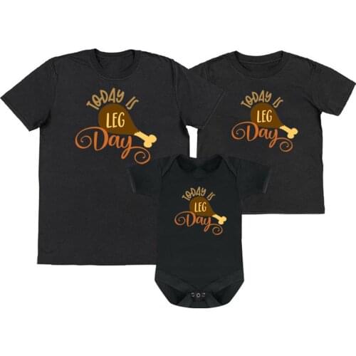 Thanksgiving Mother father baby Turkey T-shirts Family Matching Outfits Mom dad Me Tee-shirt Clothes Tops