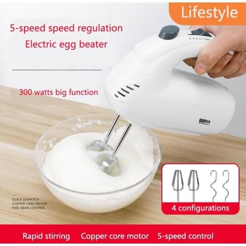 Stainless Steel Electric Egg Beater Baking Accessories High-Power Multi-Function Handheld Mixer Whisk Kitchen Tool European Plug