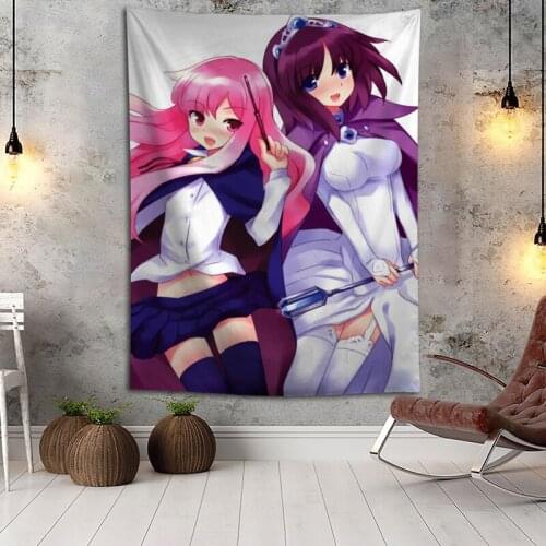 Hot Sale Custom Anime Zero No Tsukaima Printed Tapestry Background Decorative Tapestry Various Sizes Wall Hanging Decor