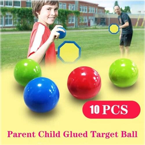 Sticky Stress Relief Ball Fluorescent Sticky Target Ball Catch Game Decompression Toy for Children Adults Exercise Stress Relief