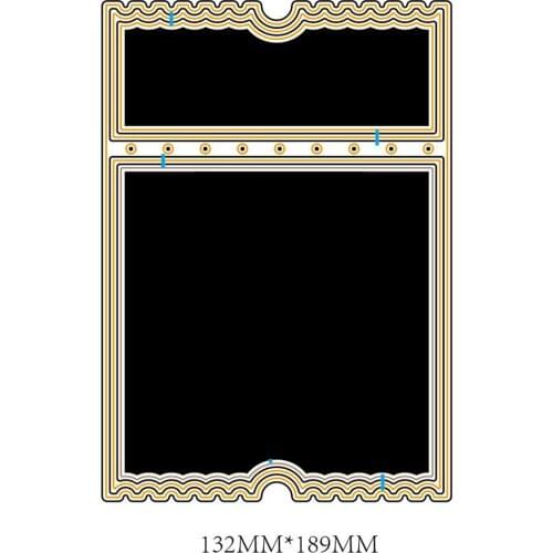 JMCRAFT 2021 Rectangle Border #2 Metal Cutting Dies DIY Scrapbook Handmade Paper Craft Metal Steel Template Dies