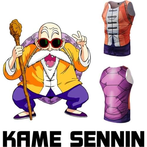 KAME SENNIN daily wear costume Vest Fitness Quick Dry Pant Tight 3D shirt Cosplay Costume Hot Anime Cosplay for casual