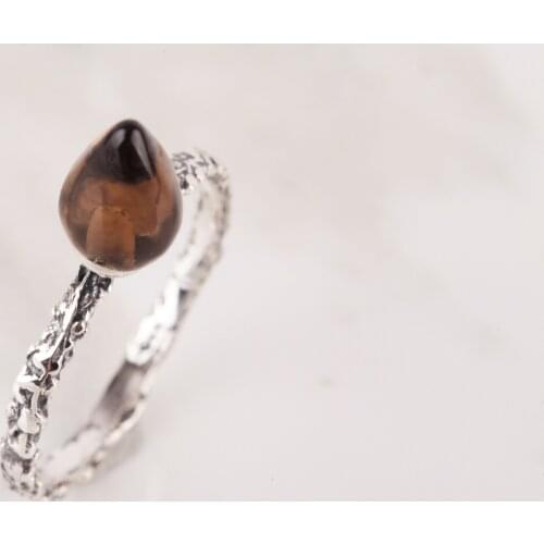 UM US JEWELRY Quartz Gemstone 925 Sterling Silver Women 'S Ring