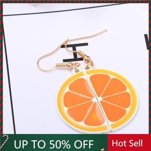 Cute Fruit Earrings for Women Metal Eardrop Lovely Strawberry Kiwi Orange Cucumber Apple Cactus Earrings Beautiful Girl Jewelry