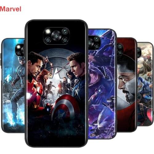 Avengers Captain America For Xiaomi Poco X3 NFC M2 X2 F2 F3 C3 M3 F1 Pro Mi Play Mix 3 A3 A2 A1 6 5 Lite Soft Phone Case