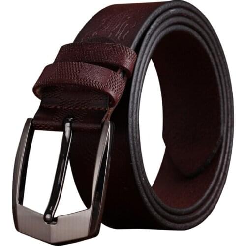 Anxianni male high quality leather belt men strap luxury pin buckle fancy vintage jeans Cummerbunds ceinture homme
