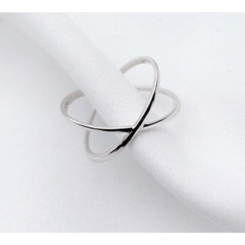 Real 925 Sterling Silver Cross Rings for Women Wedding Trendy Jewelry Large Adjustable Antique Rings Anillos Gift