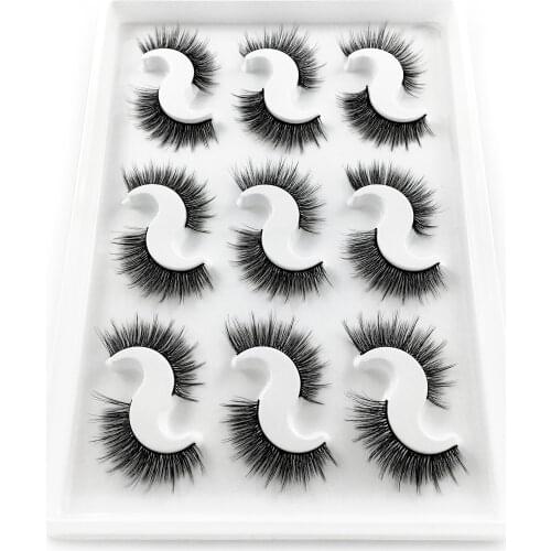 New 9 Pairs 3D natural mink eyelashes wholesale strip silk lashes new makeup eyelash extension false eyelashes for beauty