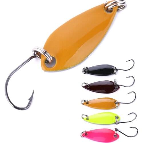 1pcs 2.6g 30mm Trout Spoon Lure Metal Bait Fishing Lure Copper Material Freshwater Fishing Tackle Isca Artificial Lake Fishing