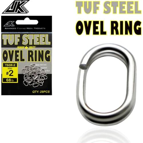 JK Fishing Rings Stainless Steel Split Rings High Quality Strengthen Solid Ring Lure Connecting Ring Fishing Accessories