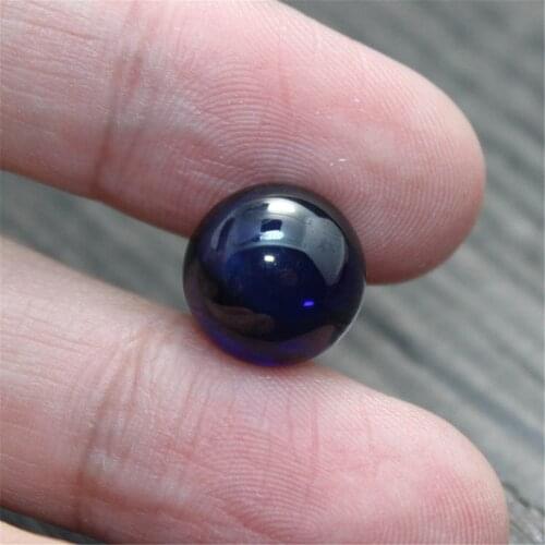 Sapphire Round Cabochon Smooth Polished Surface Round Sapphire Cabochon Flat Back Multiple Sizes to Choose GS22