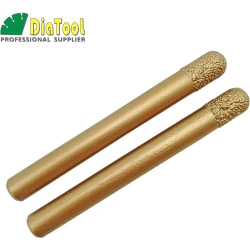 SHDIATOOL 2pcs 8/12mm Cylinder Ball-end CNC STONE Engraving Bits /CNC Tool, Stone Carving Tools, Diamond Burrs, End Mill