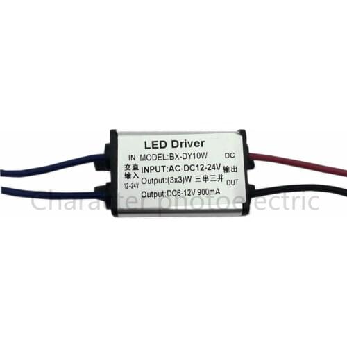DC 12-24V 10w waterproof LED Driver Waterproof IP67 Output DC 6-12V 900 mA Power Supply For LED light