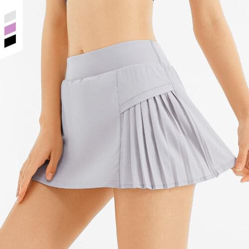 Women Sports Tennis Skirt Ladies Female Yoga Fitness Golf Badminton Quick Dry Anti Exposure Mini Skorts With Inner Short DK15