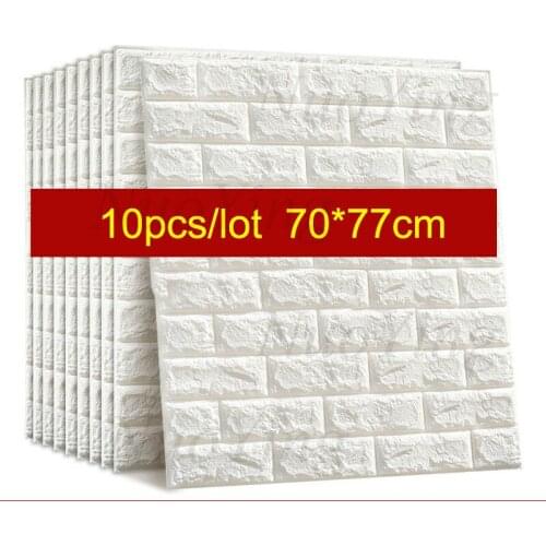 3D Wall Stickers Brick stone pattern Waterproof Self-Adhesive 70cm*77cm 3D Wallpaper Sticker For Kids Room Kitchen Living Room