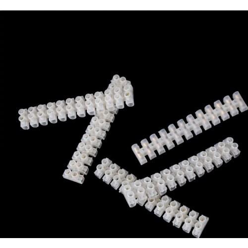 5pcs Household Use 3A 5A 10Amp 12 Way Barrier Screw Terminal Block Wire Connector Strip For Electrical Wiring