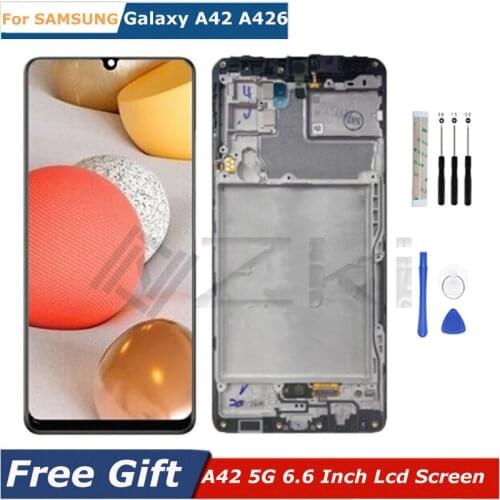 6.6'' AMOLED A426 For Samsung Galaxy A42 5G LCD Display Touch Screen A426B SM-A426B/DS Digitizer Assembly Replacement With Frame