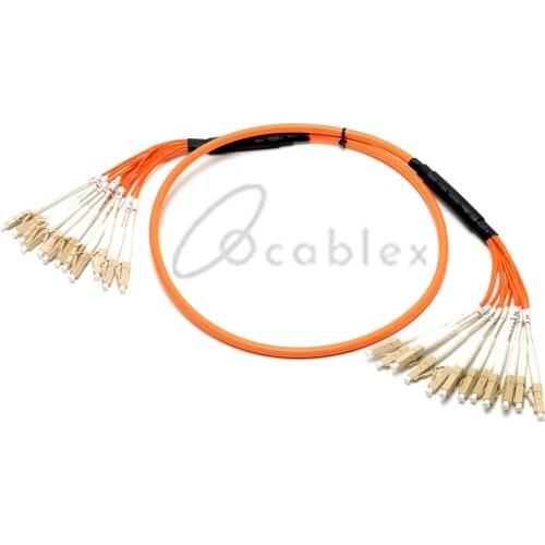 8 Pieces Armored LC UPC-SC UPC 2.0mm Armored Fiber Pigtail Patch Cord Jumper Cable MM OM2 Simplex Optic for Network Pigtail