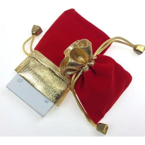 9*12cm 100pcs Phnom Penh Red Jewelry Velvet Bags For Packing Gifts Handmade Diy Women Jewellery Pouches Flannel Bag Drawstring