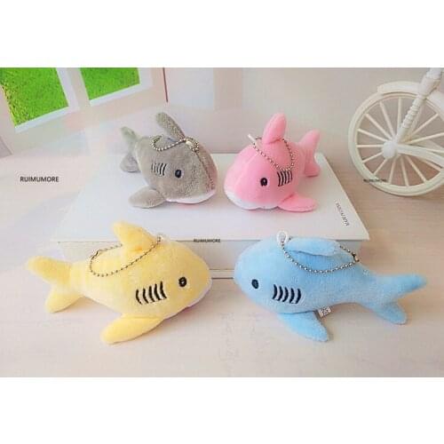 12CM Shark Plush Toys Keychain Stuffed Shark Dolls lovely gifts for kids