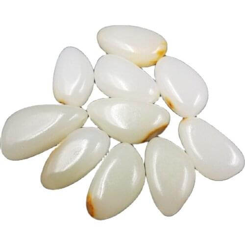 Hotan jade loose beads DIY accessories Hotan jade rough 15mm--20mm bracelet necklace waist chain 10pec