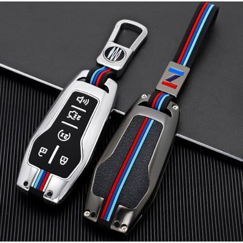 Zinc Alloy Key Case Cover Shell for 2015 2016 FORD FUSION MONDEO MUSTANG F-150 LINCOLN EDGE EXPLORER MK 5 button 2018