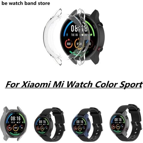 For Xiaomi Mi Smart Watch Color Sport Case silicone Bracelet Band Shockproof Protective Cover Soft TPU Protector Shell Frame