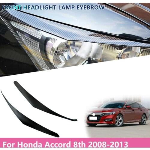 For Honda Accord 8th 2008 2009 2010 2011 2012 2013 Car Front Headlight Lamp Eyebrows Eyelids Moulding Cover Trims Stickers