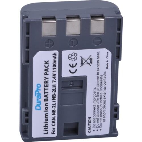 DuraPro 1PC 1100mAh NB-2L NB 2L NB2L NB-2LH Rechargeable Li-ion Camera Battery 7.4V for Canon 350D 400D G7 G9 S30 S40 Z1 Camera