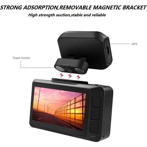 Dual Lens Driving Recorder with 2.45-inch IPS Screen 4K Ultra HD DVR Camera Gesture Sensing High-definition Night Vision Device