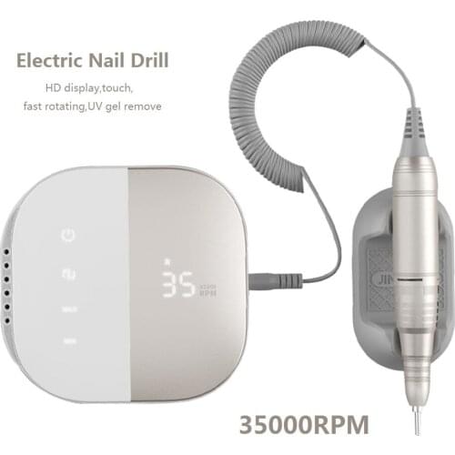 35000 RPM Electric Nail Drill File HD Display Touch Manicure Machine for All UV Gel Nail Grinding Magnetic Nail Art Tool JMD-108