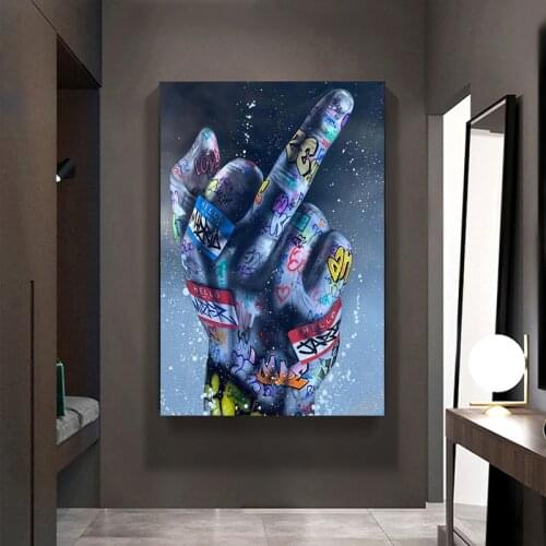 Graffiti Wall Art Lover Hands Oil Paintings on Canvas Street Art Posters Inspiration Artwork Canvas Pictures For Home Decoration