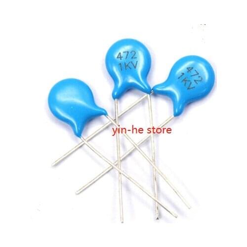 1 kv / 472 high pressure ceramics capacitors 4.7 NF 472 k / 1 kv 1000 v is blue 50PCS