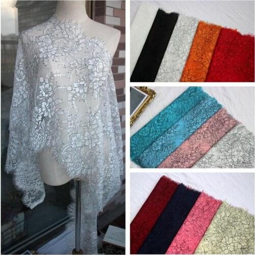 Eyelash Lace Fabric Two-Tone DIY Skirt Dress Underwear Fabric Lace Trim 3meters / Lot 18 Colors Can Choose VX162826