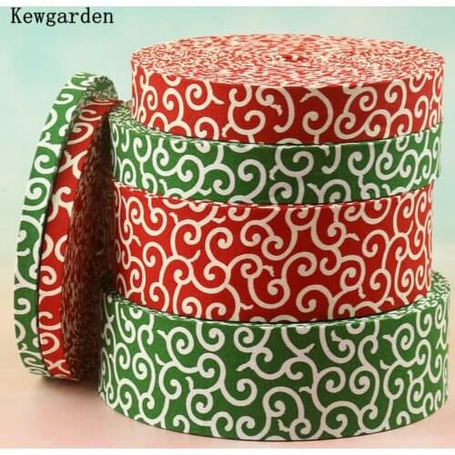 Kewgarden 5cm 25mm 10mm 2" 1" Print Cloud Fabric Layering Cloth Ribbon Handmade Tape DIY Hairbow Tie Accessories Webbing 10Meter
