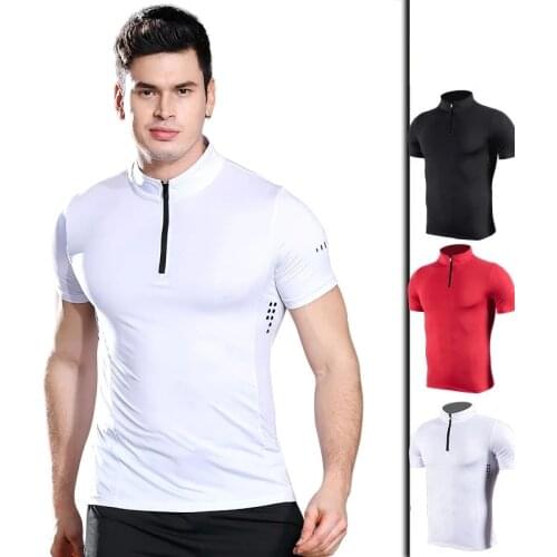 Men Solid Color Polo T-shirt Top Quality Branded Mens Clothing Breathable Blouses and Shirts Sports Quick Dry Sport ClothesK080