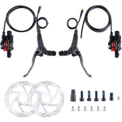 Electric Bike Hydraulic Brake Set E-Brake MTB Electric Bike Brake for Bafang Motor 3 PIN Cut Off Power Brake