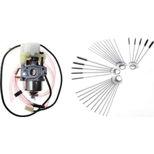 Carburetor Cleaner Cleaning Brushes Kit, Small Wire Brush - 20 Needles + 10 Brushes & Carburetor For Honda EB2000I
