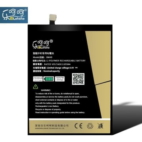 Original LEHEHE Battery BM49 for Xiaomi Mi Max High Capacity 4850mAh Smartphone Li-Polymer Replacement Bateria with Tools Gifts
