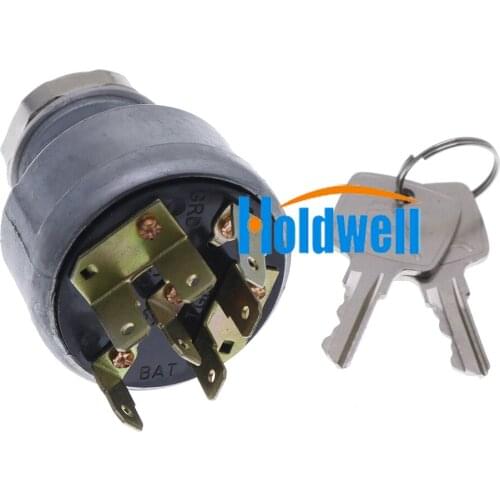 Holdwell Switch with Keys AT195301 for John Deere 210C 210K 210LE 210LJ 250 300D 410D 410E 430 435 510D 535 540E 544E 544G 550B