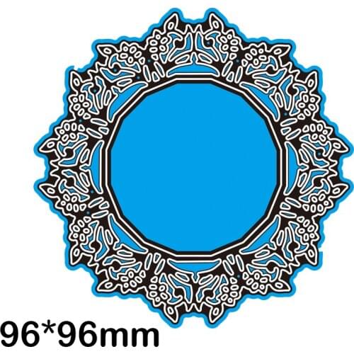 Cutting Dies Flower Lace Middle Hollow Metal for DIY Scrapbooking Photo Album Embossing Paper Card 96*96mm
