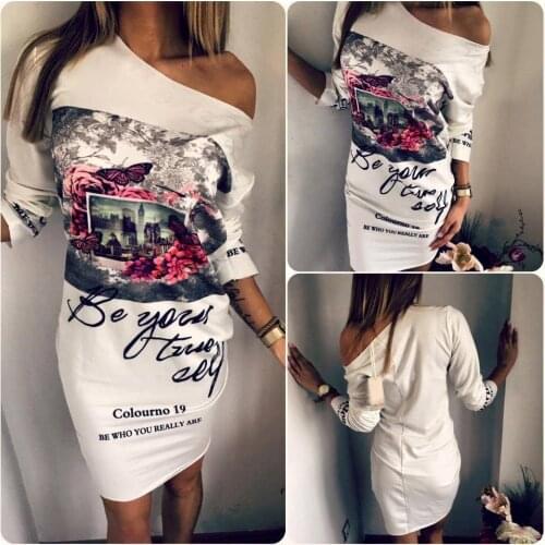 S-5XL Plus Size Women Dress Fashion Printed Summer O-neck Slim Sexy Dress Package Hips Thin Summer Dress Streetwear Vestidos