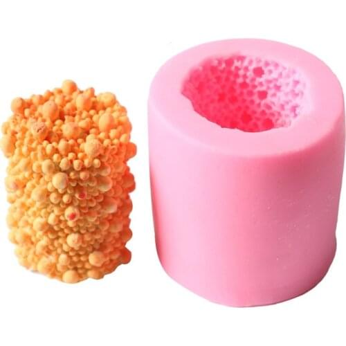 Silicone 3D Pearl Cylindrical Candle Mold Chocolate Pudding Molds DIY Resin Craft Handmade Soap Making Tool Candle Supplies