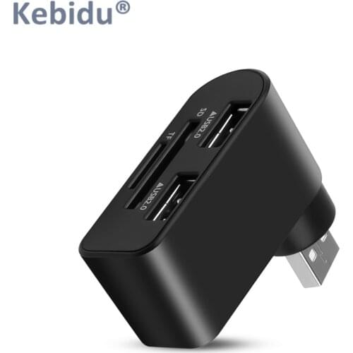 Usb 2.0 Hubs 2 Port USB Power Interface With TF SD Card Reader For NotebookComputer Laptop Accessories USB Hub Card Reader