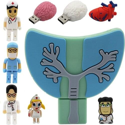 TEXT ME cartoon nurse model usb2.0 4GB 8GB 16GB 32GB 64GB pen drive USB Flash Drive creative gifty Stick Pendrive